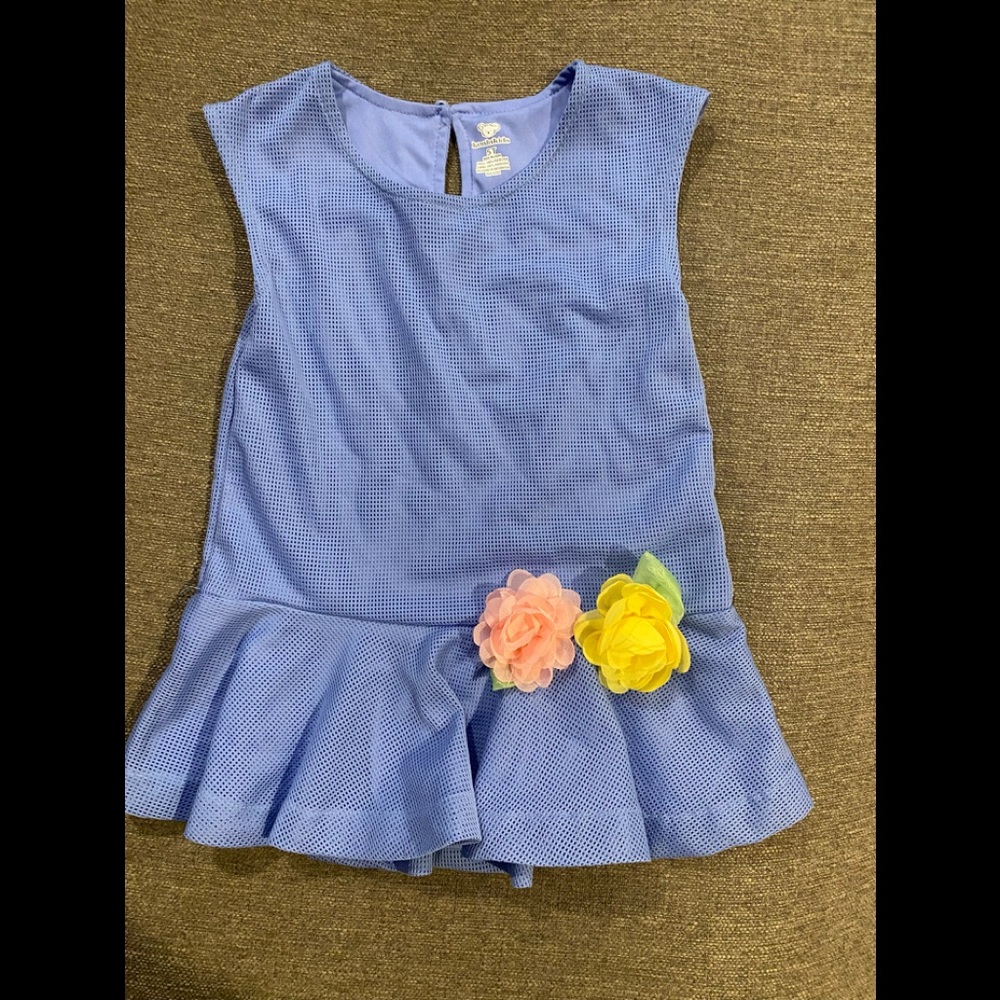 Peplum top with flowers